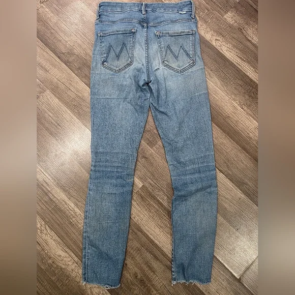 MOTHER Jeans Denim  Looker Ankle Fray Hey Sun Wash 26 Nwot Distressed Boho Y2k - Picture 13 of 16